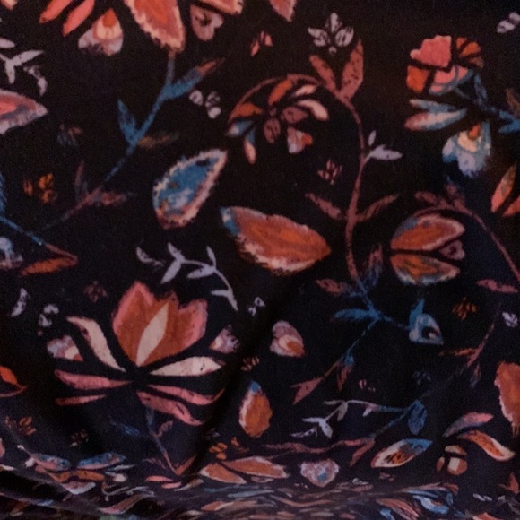 Black Shoulderless Dress with Orange Flowers - Picture 5 of 8